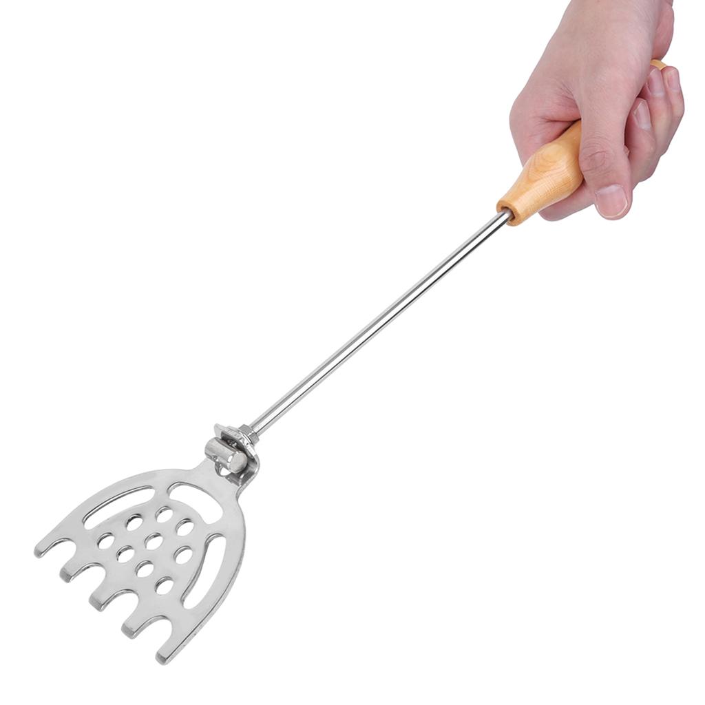 Stainless Steel Mini Wooden Handle Mix Shrimp Bait Shovel Fishing Tackle for Fisherman