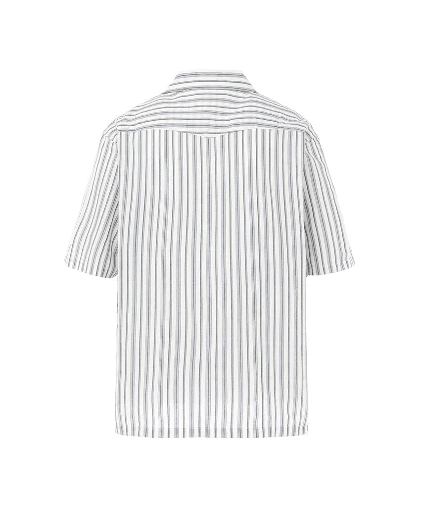 Dnsr-Like Linen Western Stripe Shirt Navy