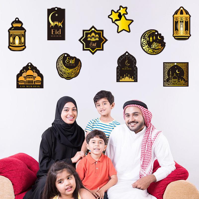 Ramadan Decoration 2026 Eid Mubarak Hanging Pendant for Plant Pot Islamic Muslims Home Decor Ramadan Kareem Pendants