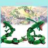 High-quality 80cm Green Rayquaza Snake Plush Doll With Tags And Adjustable Frame