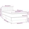 3141407 vidaXL Divan Bed and Mattress Light Grey 100x200cm Velvet