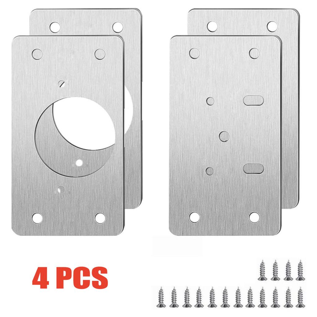 2/4/10 Stück Scharnier Reparaturblech Kit für Küchenschränke und Möbel mit Löchern