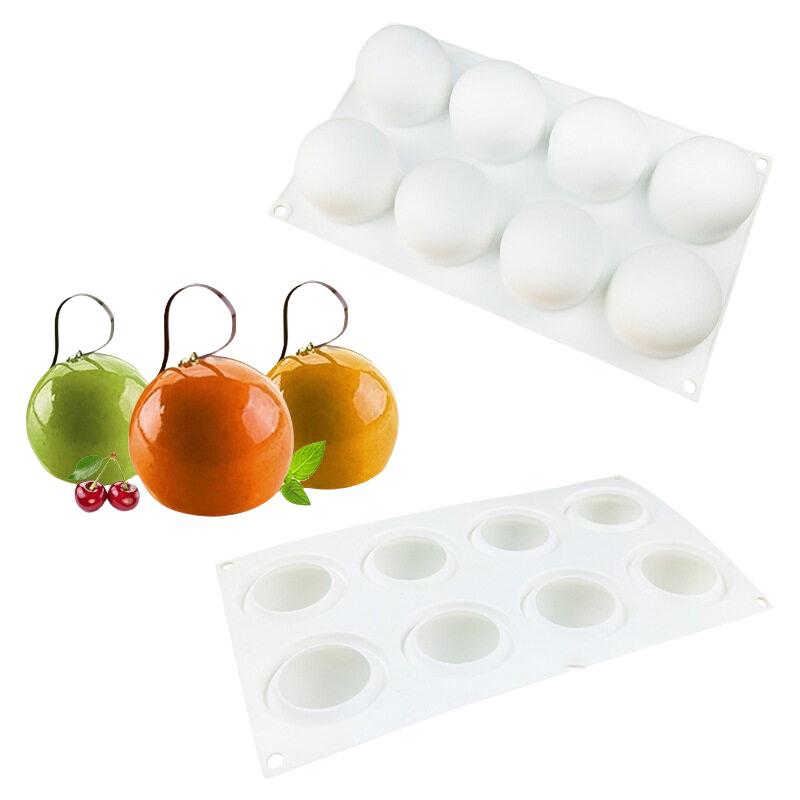 8/15-Cavity Spherical-Shaped Truffle Ball Silicone Mold Diy Mousse Cake Mould Candy Chocolate Ice Cream Baking Decoration Tool