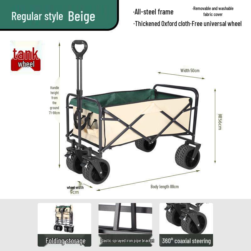 Foldable Extra Large Outdoor Camping Cart Trailer