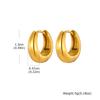 Minimalist Gold Color Hoop Earrings Stainless Steel Chunky Earrings for Women Girls Hypoallergenic Jewelry Aretes Mujer Trend
