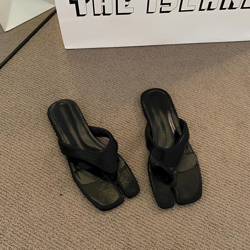 2025 Sommer Damen Zehensteg-Slipper Mode Flats Pantoletten Komfort Outdoor Strandurlaub Flip Flop