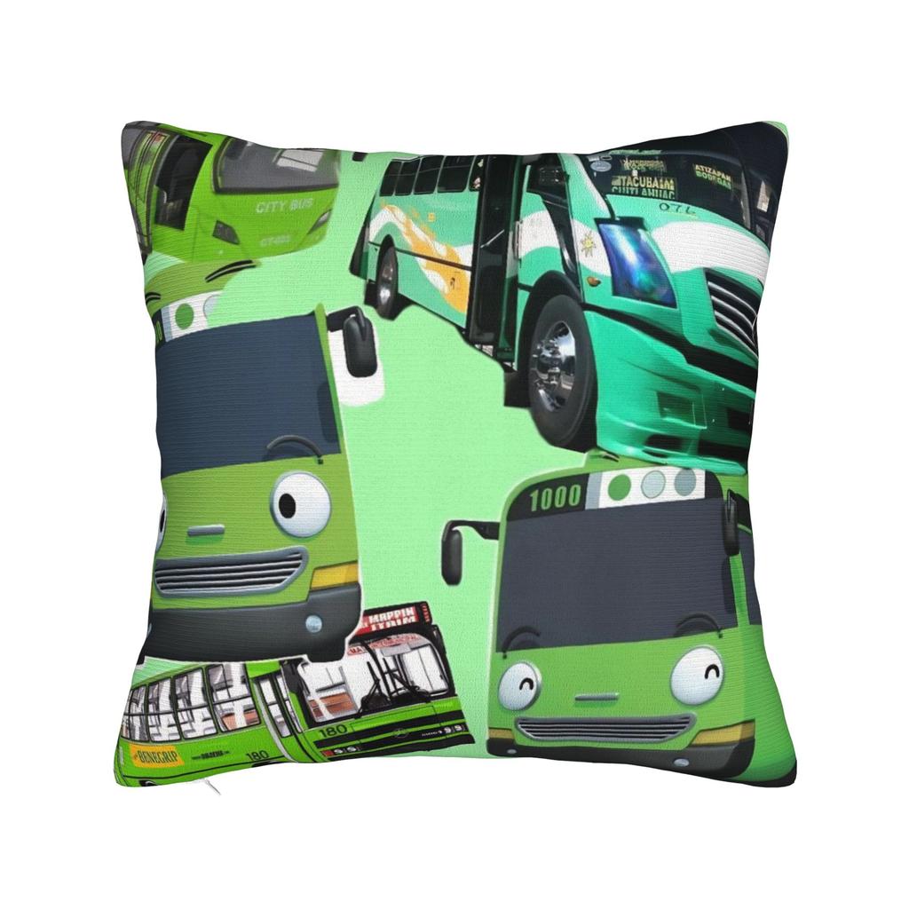 Decorative Pillowcase Tayo The Little Bus Product Home Throw Pillow Case Cover Zippered MultiSize