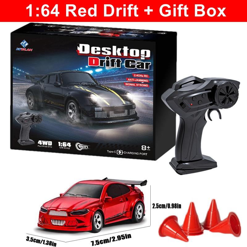 1/64 Or 1/43 Mini Drift Rc Car Remote Control Racing Vehicle With Led Lights Radio Controlled High Speed Car Desktop Toys
