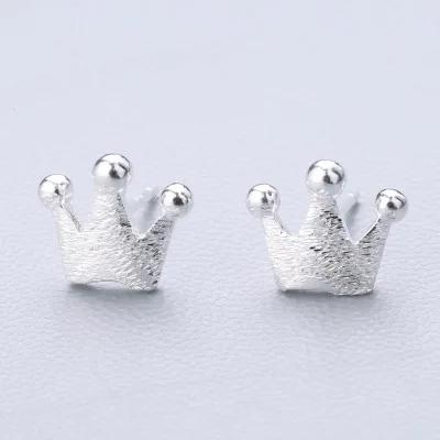 100% 925 Massiv Echtsilber Piercing Herz Krone Liebe Biene Ohrstecker Für Frauen Mädchen Brincos pendientes Brincos