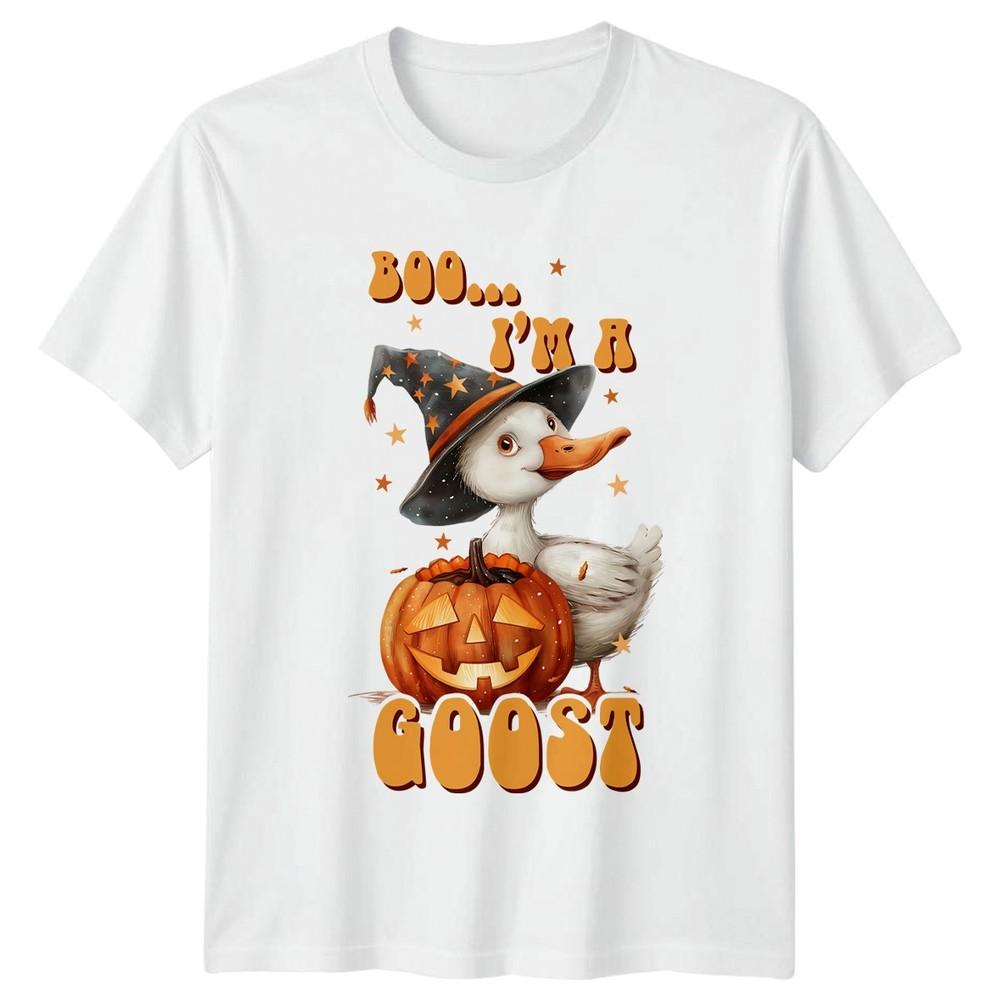 Boo Im A Goost TShirt Funny Duck Halloween Halloween Gift For Him And Her S