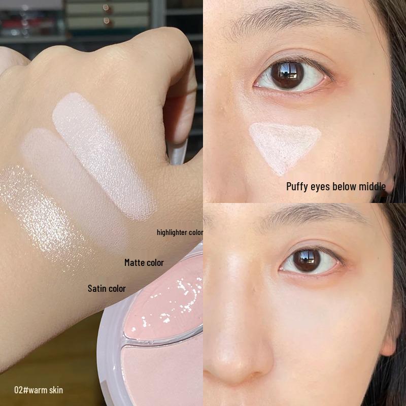 

Многофункциональная палетка хайлайтеров Radiant Pink: Осветляет кожу и маскирует носогубные складки тремя матовыми оттенками.