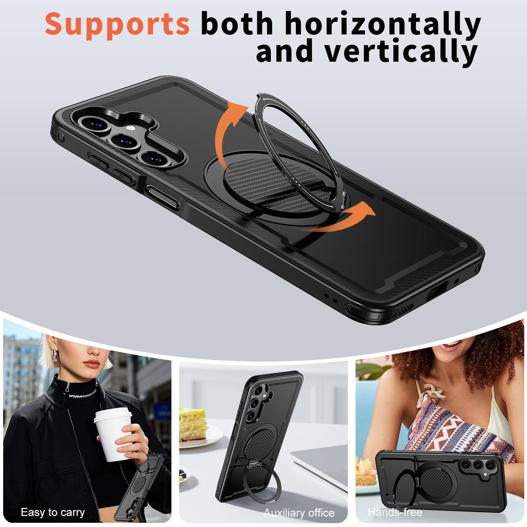 For Samsung Galaxy A16 4G/Galaxy A16 5G Case Compatible with MagSafe TPU+PC Kickstand Phone Cover