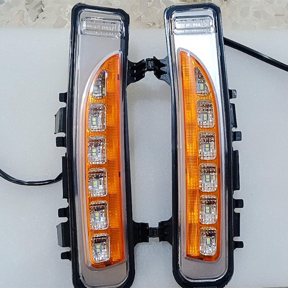 2x LED Front Bumper Fog Light Turn Signal For Ford Edge 2011 2012 2013 2014 SUV