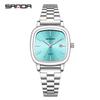 Fashion Square Dial Couple's Wristwatches Men Women Casual Daily Calendar Watch Waterproof Steel Strap Relojs