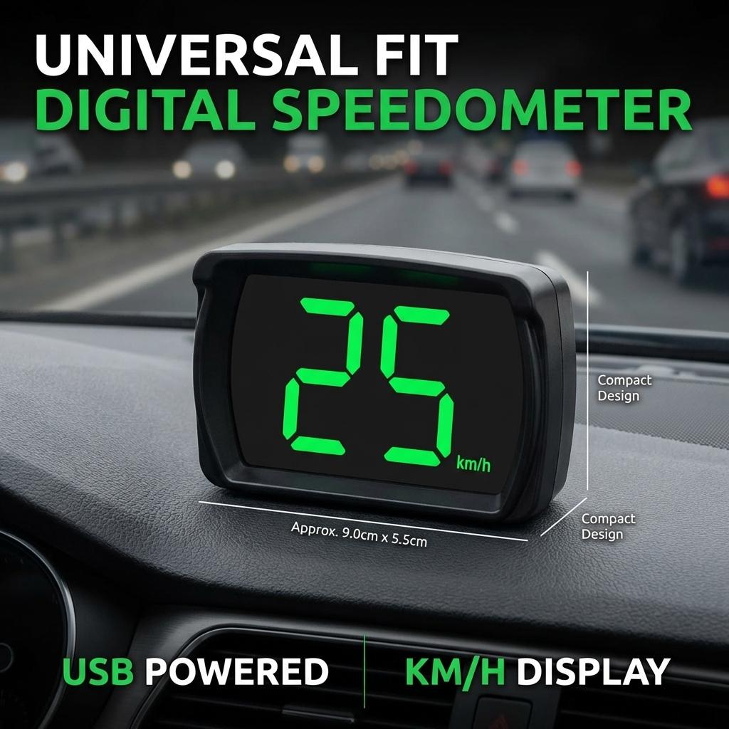 Y03 Universal Car GPS HUD Head Up Display Digital Speedometer Projector Big Font Km/h Speed Meter Displayer Auto Electronic Part