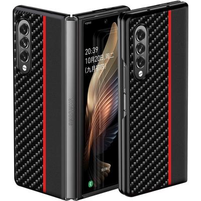 Für Samsung Galaxy Z Fold 3 5g Fall Z Fold 2 Carbon Faser Leder Abdeckung Für Sasmung Galaxy Z Fold3 Abdeckung Volle Schutz Capa