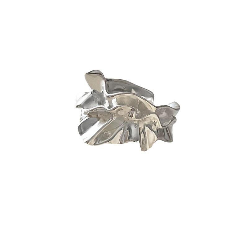 Women's Irregular Pleated Hem Open Ring - Hip Hop Punk Style