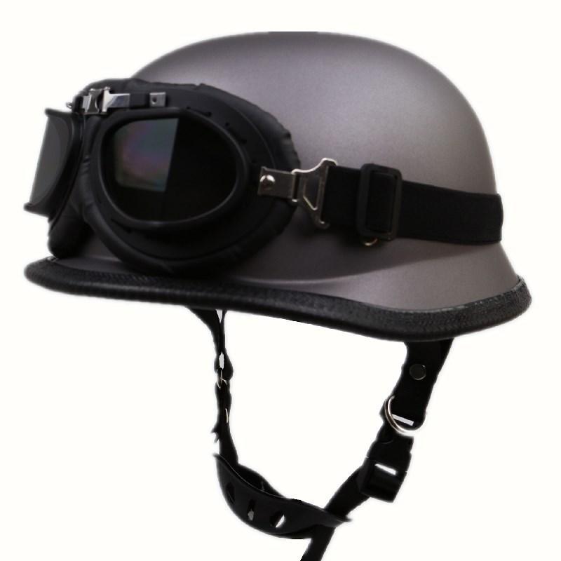Motorcycle Retro Outdoor Riding Half Open Face Helmet With Glasses S,M,L,XL,XXL
