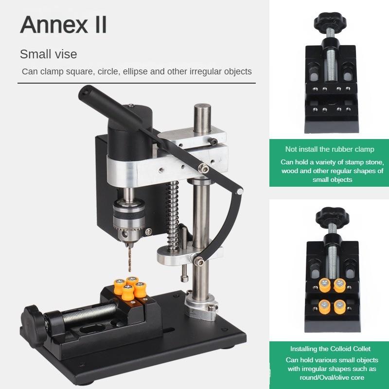 Micro Multifunctional Desktop Bench Drill DC Adjustable Speed Electric Puncher Household Precision Electric Drilling Machine