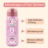 55 New Breast Cancer Graffiti Stickers Decorate Notebook Suitcase Mobile Phone DIY Stickers