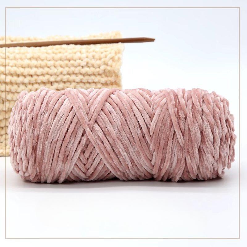 500g Chenille Soft Velvet Yarn Cotton Wool Yarn Crochet Yarn DIY Handmade Scarf Sweater Coat Blankets for Knitting Crafts