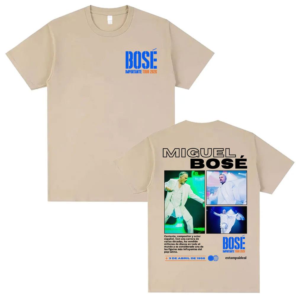 Miguel Bose Importante Tour Graphic Tshirt Unisex Women Harajuku Hip Hop Punk Style T Shirts Casual Cotton Oversized YK Top