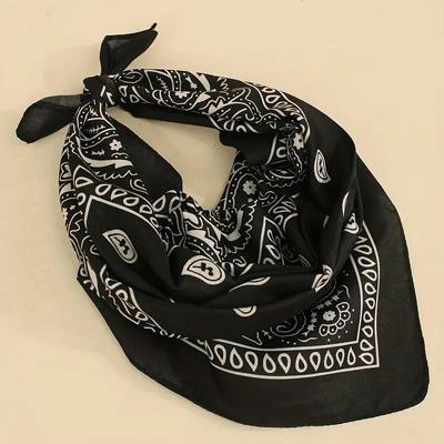 Klassisk Paisley-tryckt Bandana Vintage Fyrkantig Halsduk Trendig Näsduk Halsduk Huvudbonad Turban
