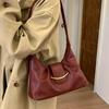 Vintage Underarm Bag for Women Minimalist Shoulder Crossbody Purse Fashion Handbag Sle Wrinkles High-End Feeling Shoulder Bag
