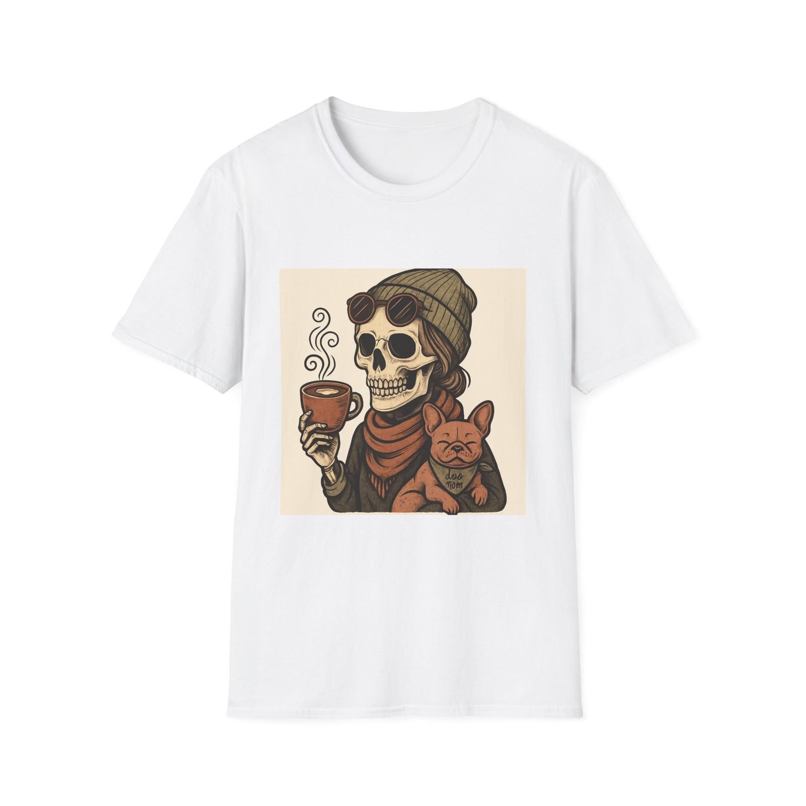 

Skull Skeleton with Beanie and Coffee dog mom T-Shirt 5XL різнокольоровий
