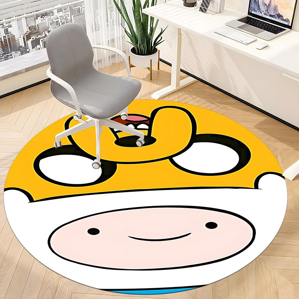 1pc Adventure Time Jake the Dog Office Round Area Rug, Under Office Chairs Bedroom Living Room Home Decor  A1022321