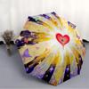 1pc Heart Butterfly Mandala Automatic Folding Umbrella Durable Iron Frame,All Seasons Home Travel Outdoor Multifunctional Umbrella yy251115066