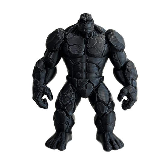 3D Printed Stone Gorilla Statue, Rock Muscle Figure with Heavy Base, Creative Desk Decor, Home Office Ornament, Unique Gift for Men Boys