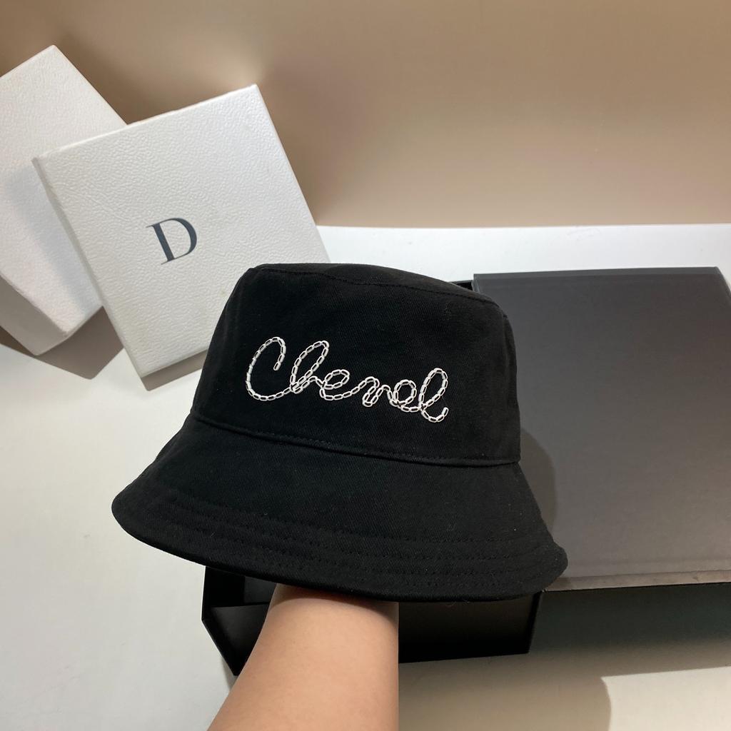 High Quality European Small Fragrant Wind Pure Cotton Bucket Hat Outdoor Leisure Sunshade Basin Hat Versatile Women'S Hat