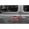 Red Exterior Door Handle Shell Cover Trim for Jeep Wrangler JL & JT 2018+ 4Door