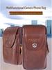 Multifunktionale Crossbody- und Hüfttasche für Herren - Handy- und Münzhalter aus Rindsleder