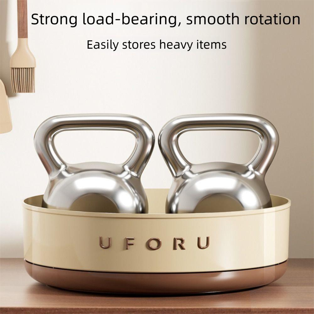 360° Rotating Kitchen Rack Large Capacity Multifunctional Condiment Storage Box Tabletop Organizer Fruit Platter Cosmetic