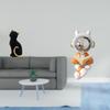 Cat Resin Figurine Astronaut Sculpture Decorative Ornament for Living Room Bedroom Bookshelf Table