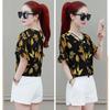 Floral Printing Chiffon Shirt Women's Short Sleeves Blouse Summer New Korean Loose Fashion Bottoming Top M-4XL
