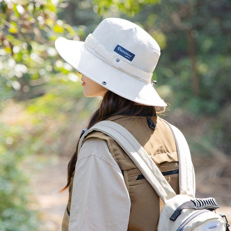 

Солнцезащитная водонепроницаемая шляпа-ведро с завязками на шнурке для спорта, быстросохнущая, летняя шляпа для альпинизма ONE SIZE бежевый