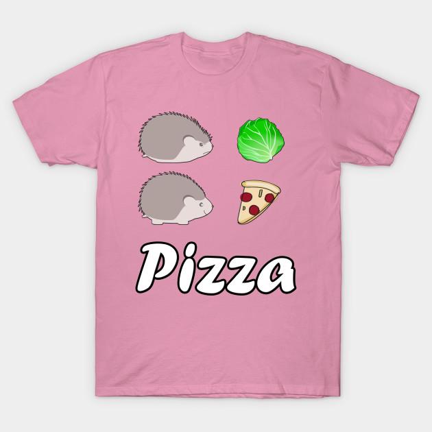 T Shirt Women Hedgehog Love Pizza Not Salad Harajuku Print Kawaii Tshirt Summer Short Sleeve Female T-Shirt Top Tee