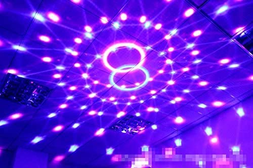 QUWEI Stage Lighting RGB LED Crystal Disco Magic Ball with Remote Control, DMX Effect, Multicolor