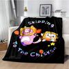 Lankybox Foxy Boxy cute Printed blanket picnic blanket Flannel Warm blanket Soft Cozy Blanket Home travel blanket Birthday Gift