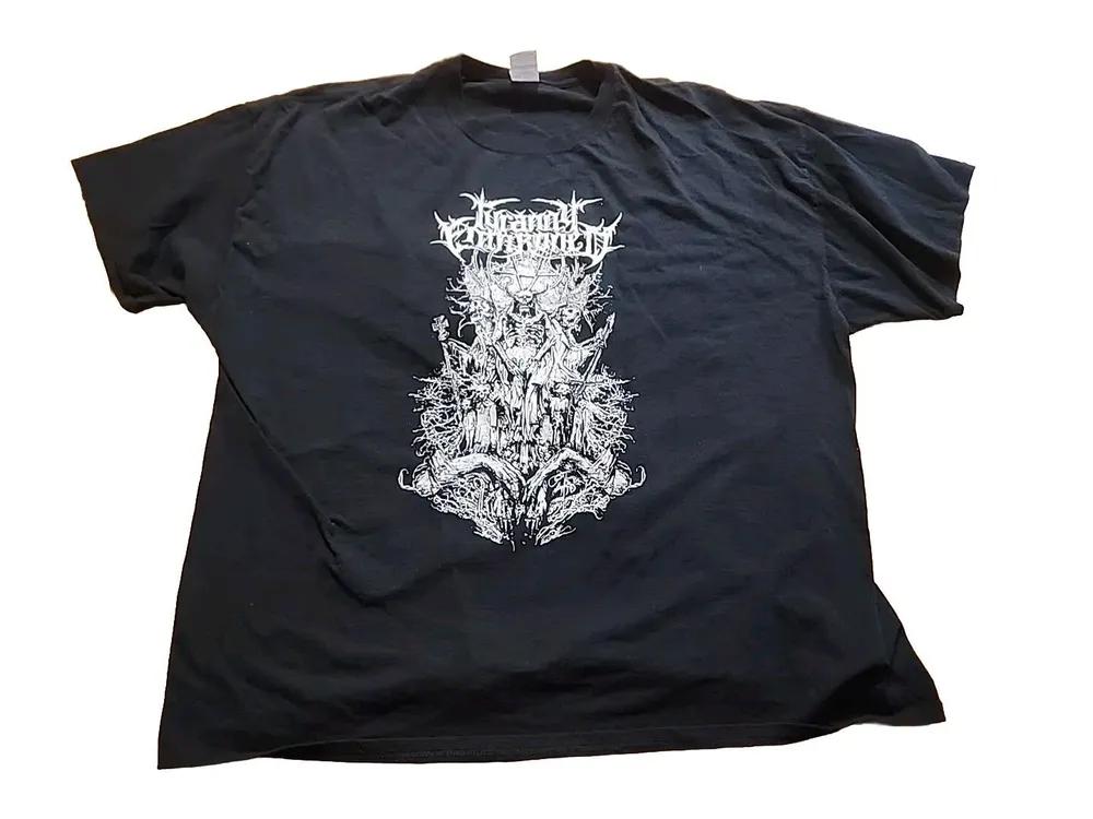 Unisex Short Sleeve Crew Neck Cotton T Shirt Tyranny Enthroned Band M