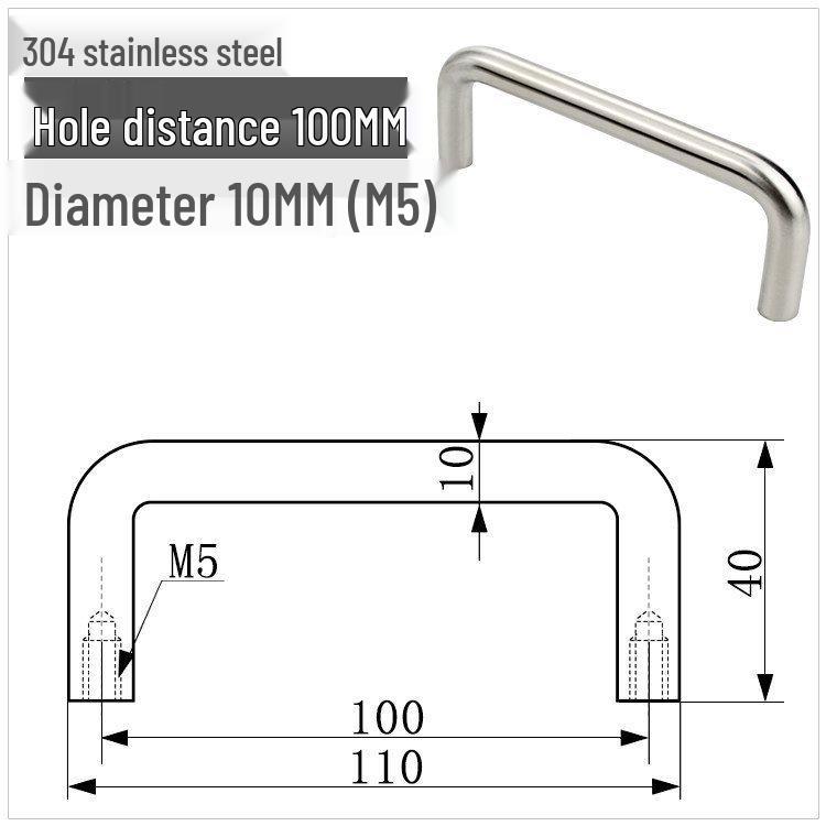 Solid 304 Stainless Steel U-Shaped Cabinet Handle