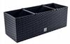 Anthracite box flowerpot with irrigation system 51 cm