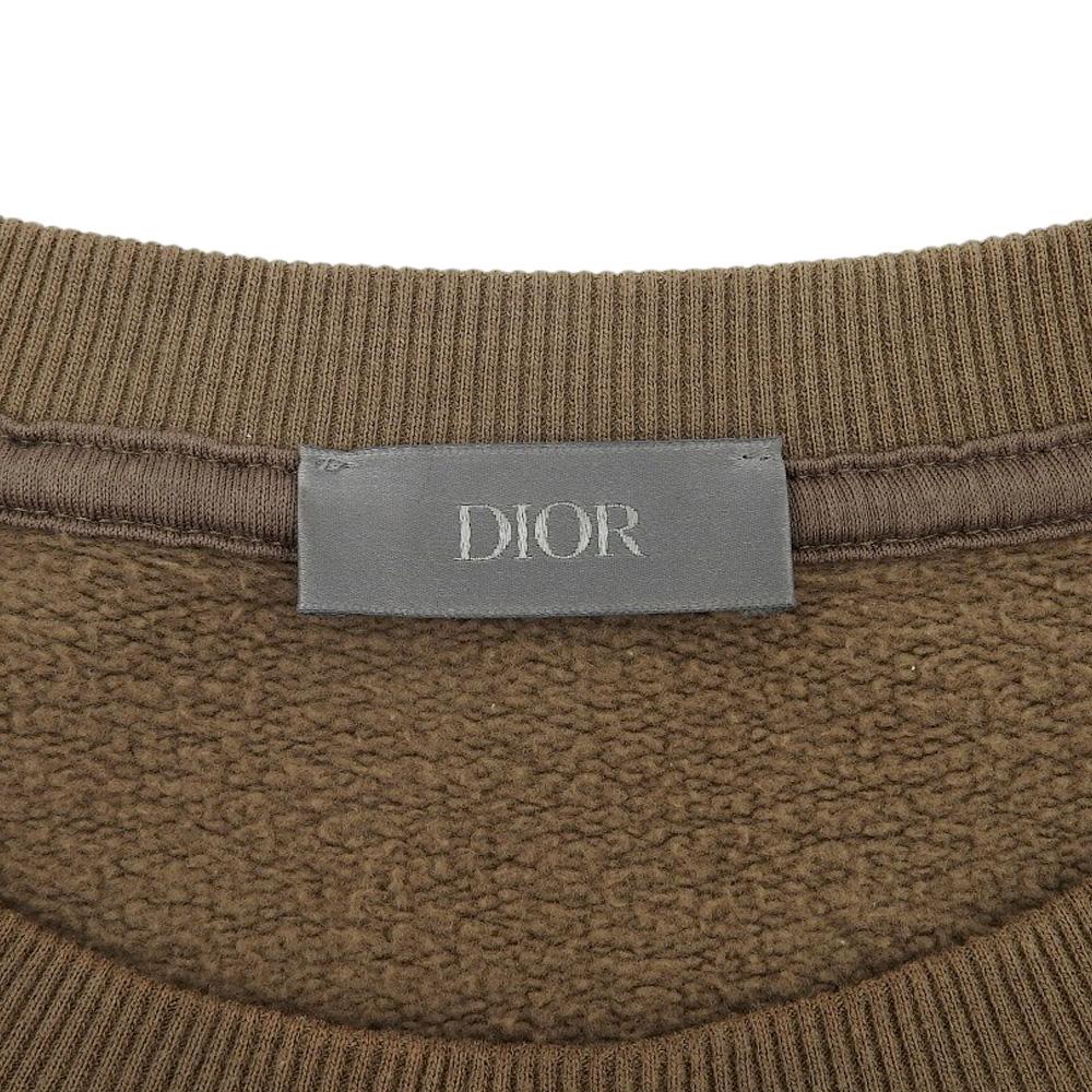 DIOR Cotton Paint Sweat Top Men's Brown L 283J679A0531 22AW tops L BrownUsed