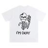 Semipopular Skull Head Print ShortSleeved TShirt  Perfect for Both Men and Women Great for Couples Instagram Top