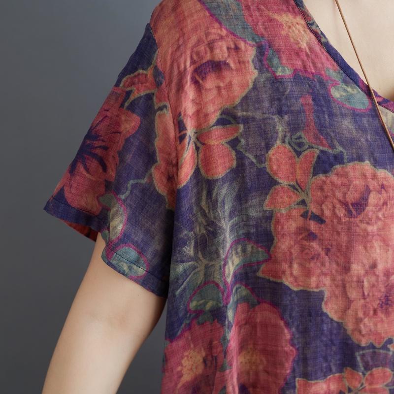 DIMANAF New 2026 Women Plus Size Summer Beach Long Dress Sundress Loose Casual Maxi Elegant Lady Print Dress