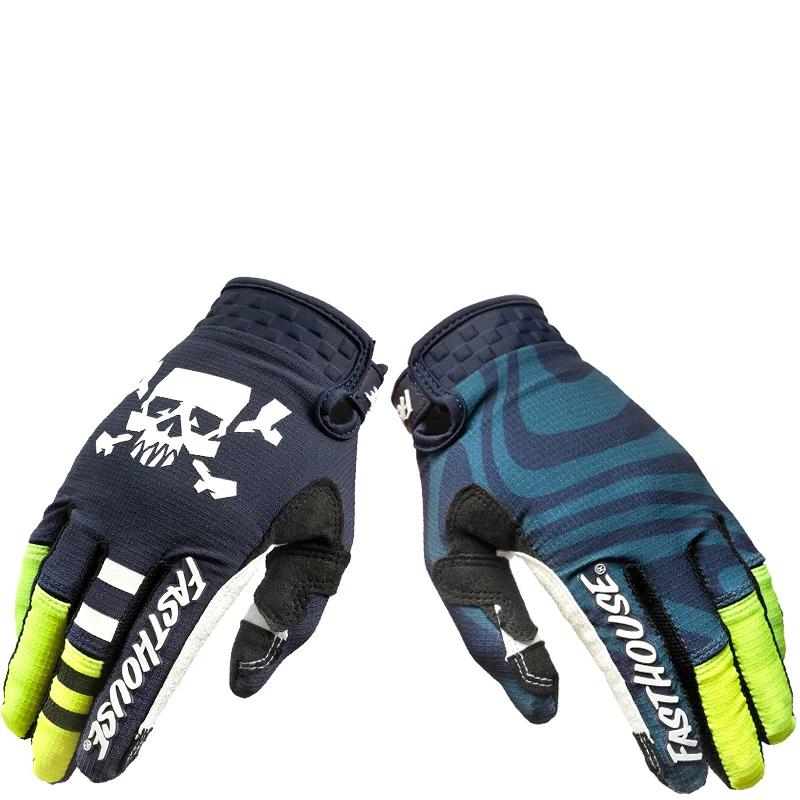 2024 Touch Screen New Red Black Men's and Women's Full Finger Thin Bicycle Mountain Cross-Country Outdoor Sports Riding Gloves