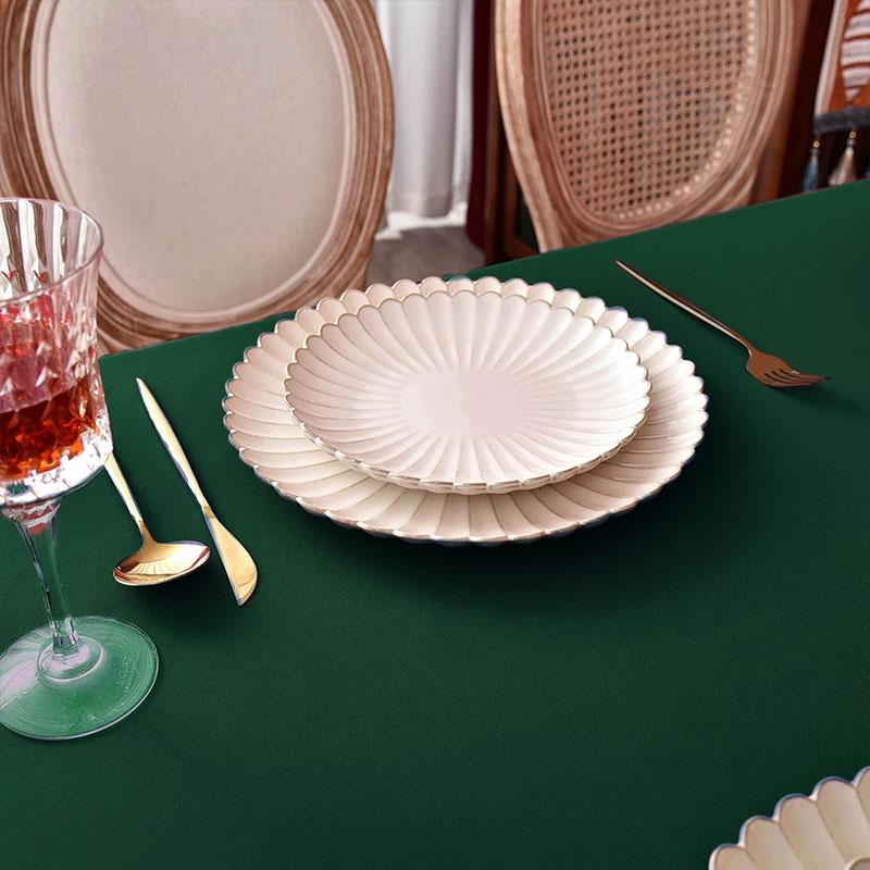 1 Stück, Weihnachten Weinrot Polyester Knitterarm, Waschbar und Wiederverwendbar, Restaurantküche Tischdekoration Tuch Tischdecke